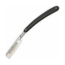 Dovo Best Quality 5/8" Full Hollow Carbon Steel Straight Razor - Black Celluloid Pasteur Pharmacy