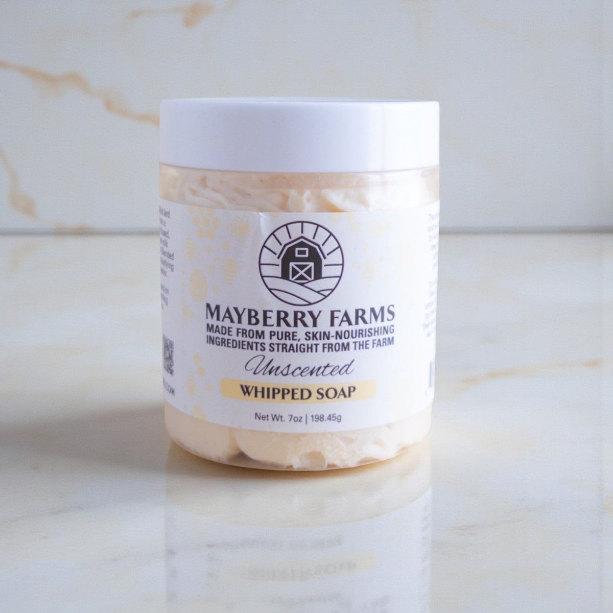 Whipped Soap & Shaving Cream with Goat Milk & Honey Mayberry Farms