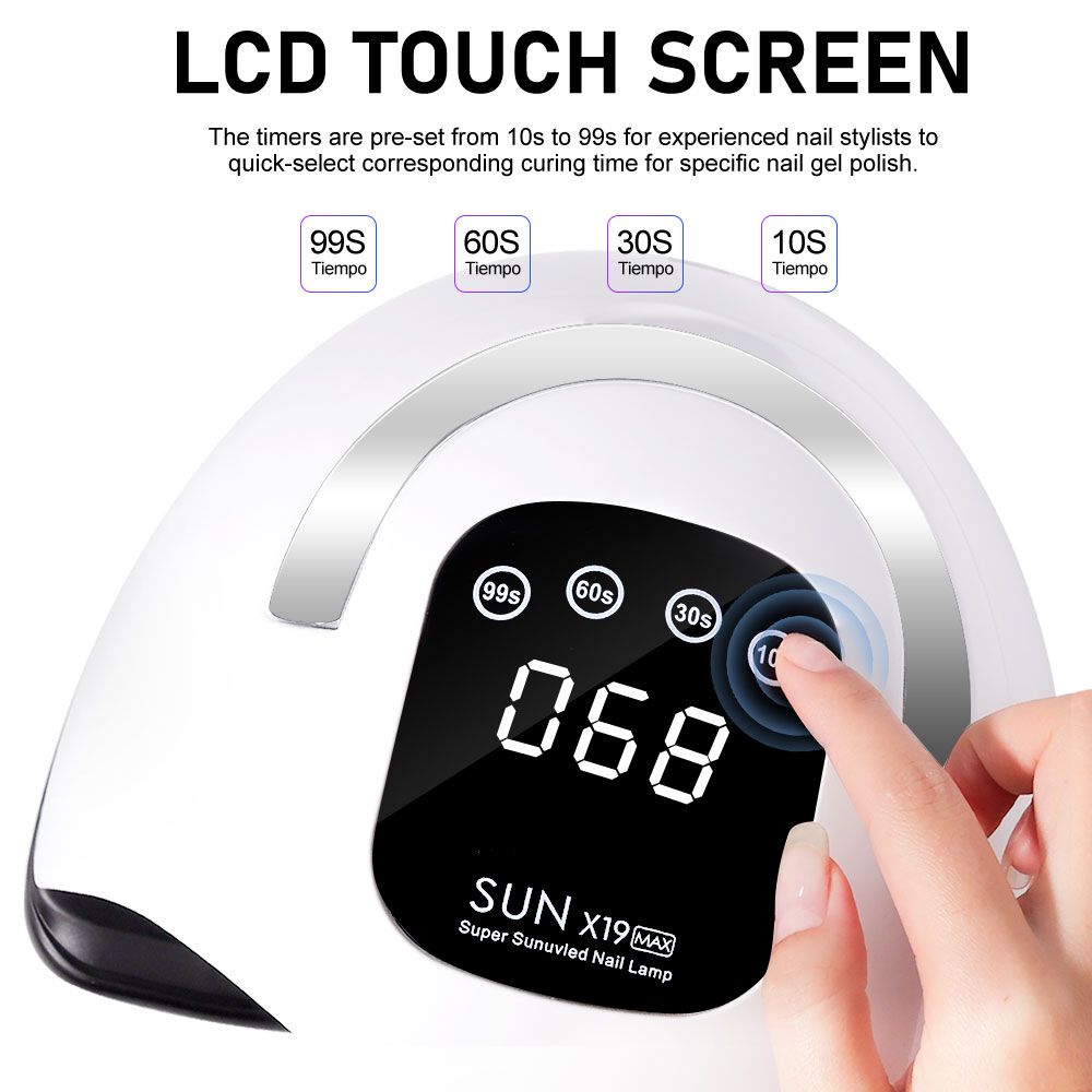 X19 UV LED Nail Lamp For Fast Drying Gel Nail Polish 72LEDS Nail Dryer With Auto Sensor Professional Manicure Salon Tool 7DAY'S