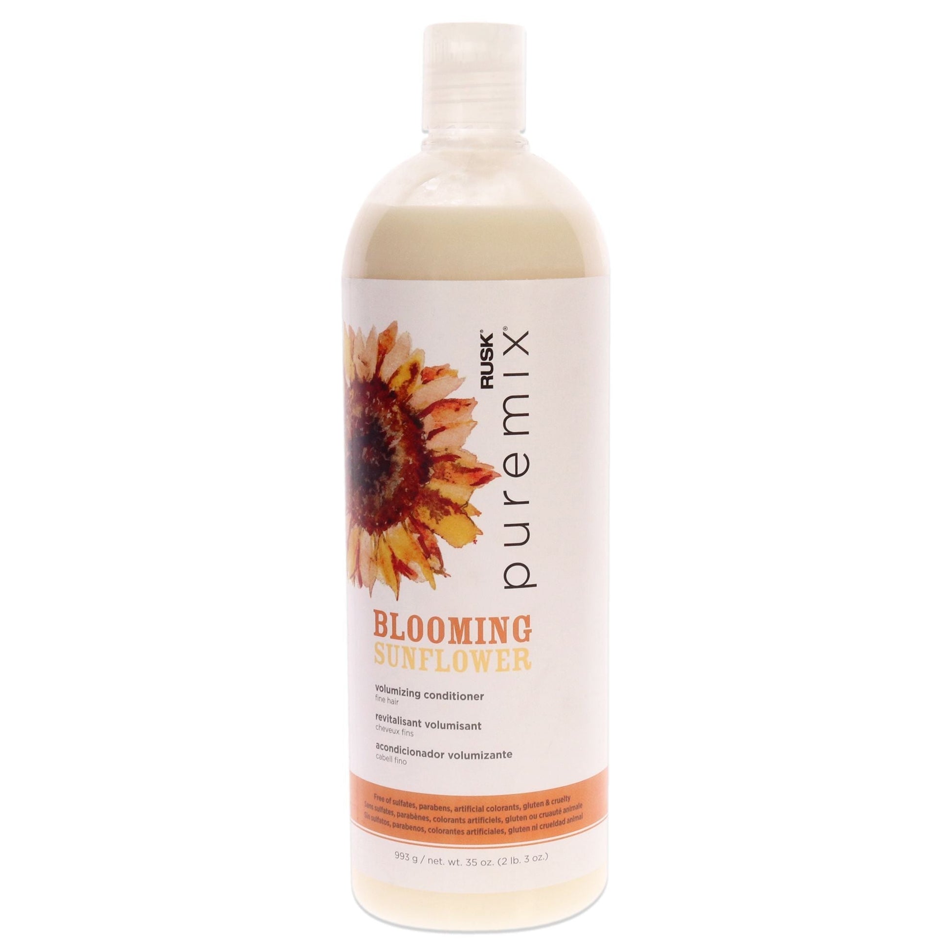 Puremix Blooming Sunflower Volumizing Conditioner - Fine Hair by Rusk for Unisex - 35 oz Conditioner EasyOptionXY