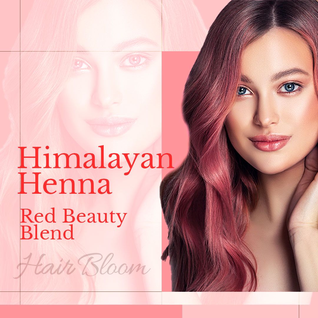 Hair Bloom Natural Red Hair Color- Henna w/ Mixed Himalayan Herbs Hair Color Powder- 12 Individual Sachets (10 gm each)- Reusable Brush & Tray Included by Pride of India 7DAY'S