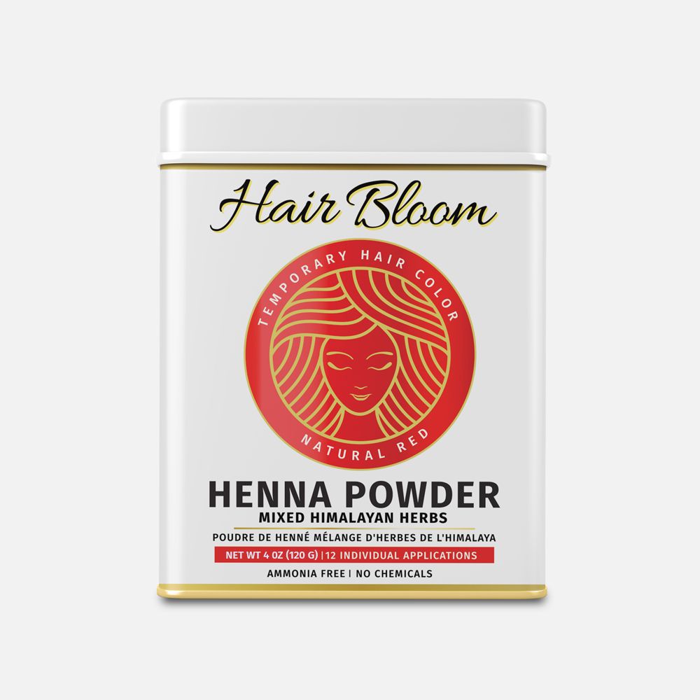 Hair Bloom Natural Red Hair Color- Henna w/ Mixed Himalayan Herbs Hair Color Powder- 12 Individual Sachets (10 gm each)- Reusable Brush & Tray Included by Pride of India 7DAY'S
