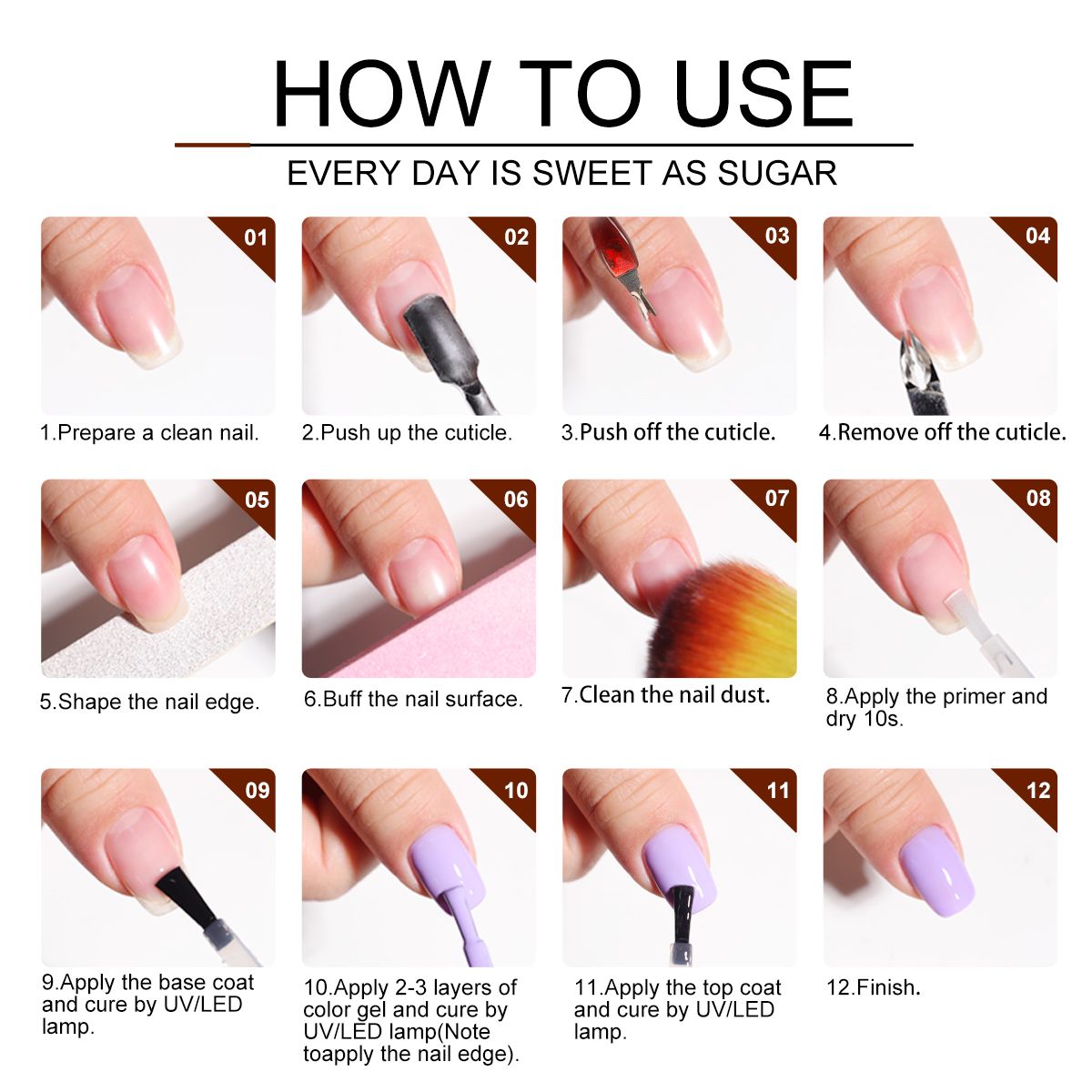 Limegirl Gel Nail Polish Set Gel Polish with Base Top Matte Top Coat Semi-permanent gel nail polish set All Season Manicure Tools Kit Nail Art Salon 7DAY'S