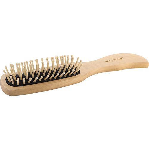 SPA ACCESSORIES by Spa Accessories WOOD BRISTLE HAIR BRUSH - BAMBOO PURSE SIZE EasyOptionXY