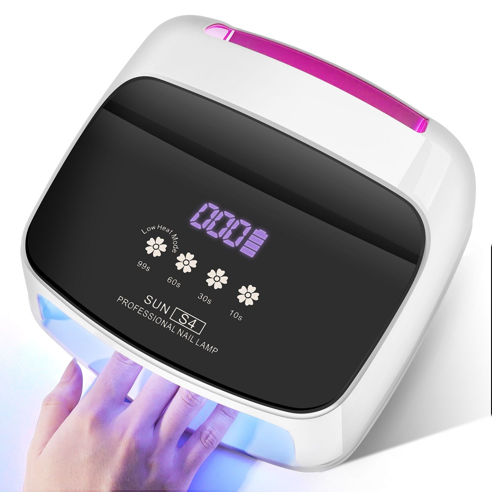 Professional Rechargeable UV LED 66LED Nail Lamp Cordless UV Light for Gel Nail Machine with Removable Bottom 4 Timer SettingNail Tool 7DAY'S