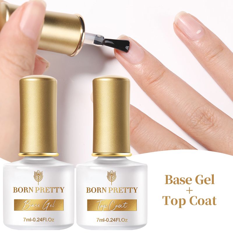 BORN PRETTY Top Gel Nail Polish 7ml Semi Permanent Varnish Function Gel Base Super Top Coat Transparent Gel Nails Soak Off Gel 7DAY'S