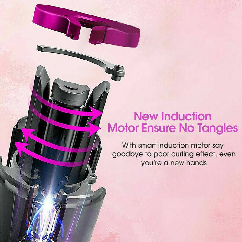 Hair Curler LCD Cordless Auto Rotating Waver Curling Iron Ceramic Wireless USA Uncle LOL