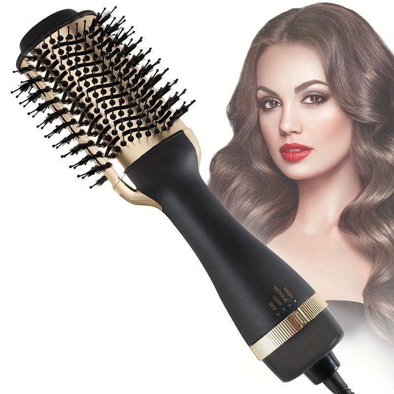 1000W Hot Air Brush and One-Step Hair Dryer with Volumizer - Soft Touch Pink Styler for Smooth and Shiny Hair - Perfect Gift for Hair Curler and Straightener Uncle LOL