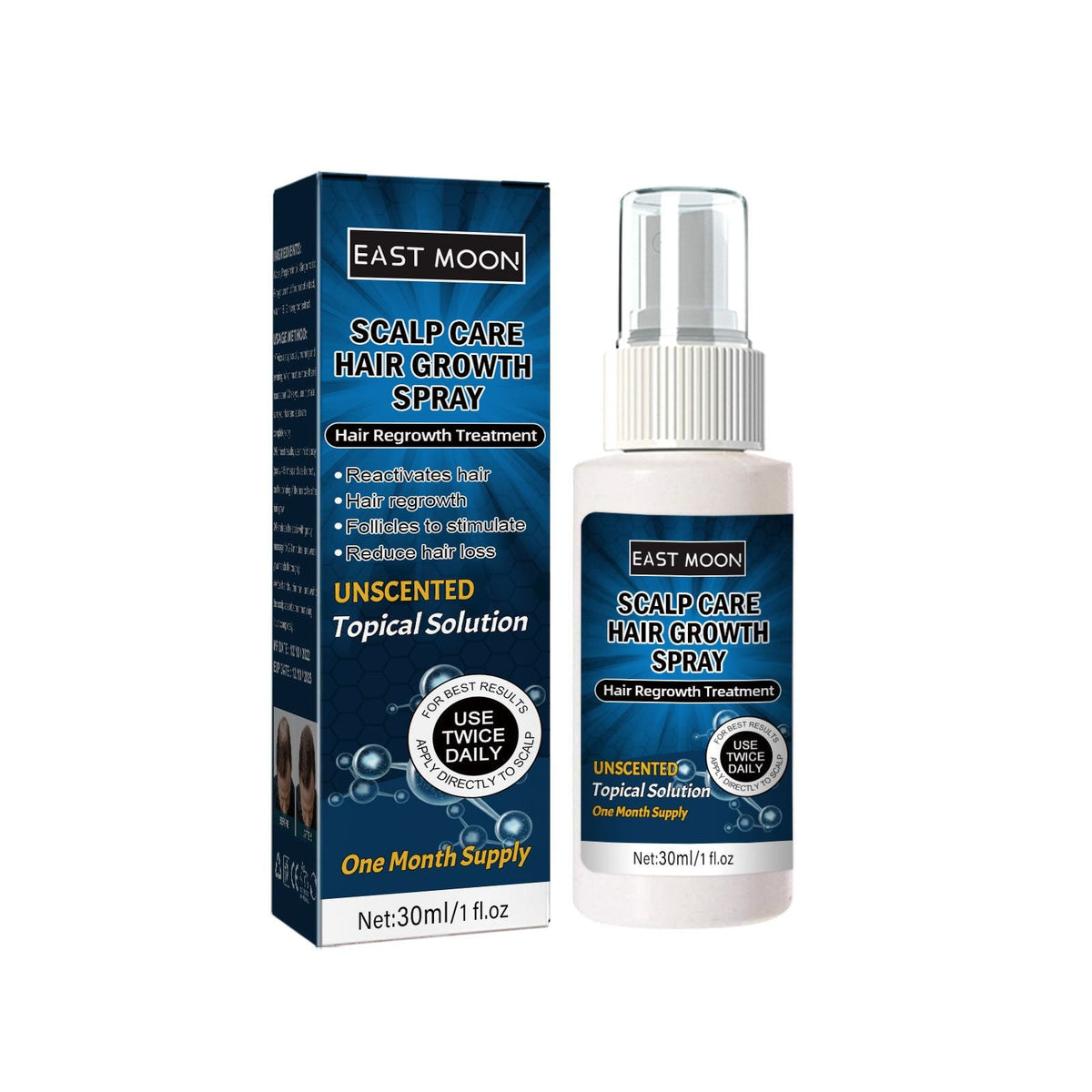 East Moon Men's Hair Spray, Dense Hair Solid Hair Hair Line Anti-Drop Fluid Thick Uncle LOL