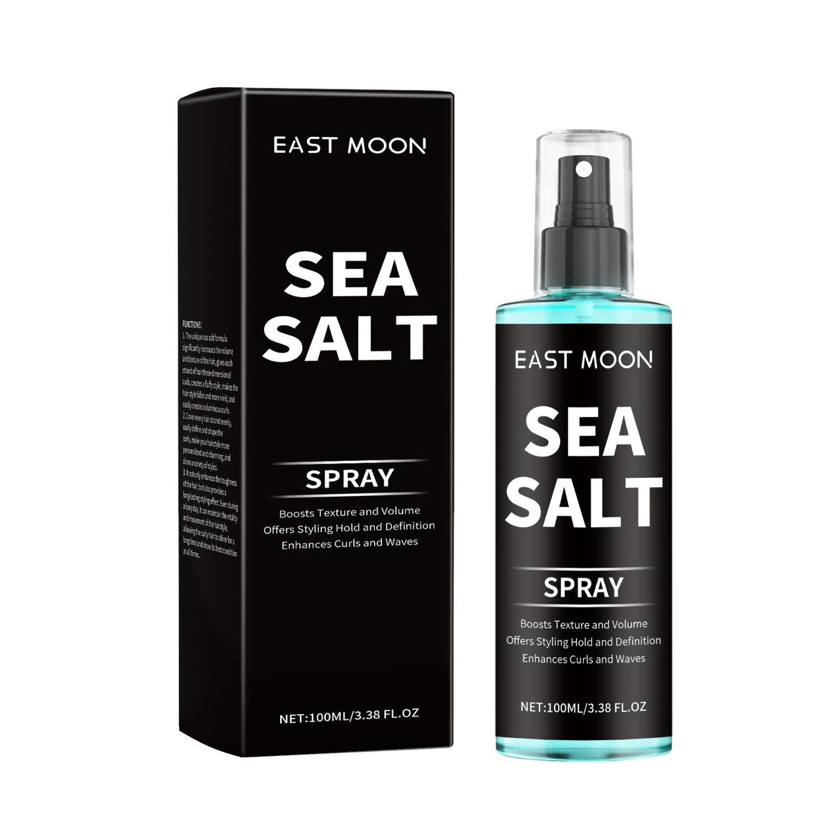 East Moon Sea Salt Curling Spray Long Lasting Styling Elastic Hair Conditioner Hair Spray for Lazy and Refreshing Hair Spray EasyOptionXY