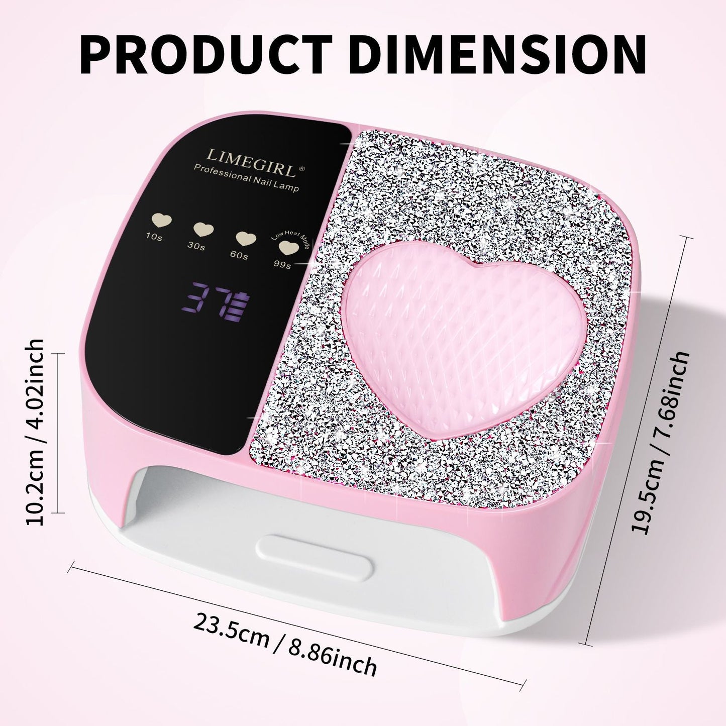 LimeGirl Cordless Nail Dryer for Gel Polish, UV LED Nail Lamp with Fast Curing UV Light & 4 Timer Settings, Portable Rechargeable Gel Lamp Nail Art Tool for Manicure Pedicure at Home & Salon 7DAY'S
