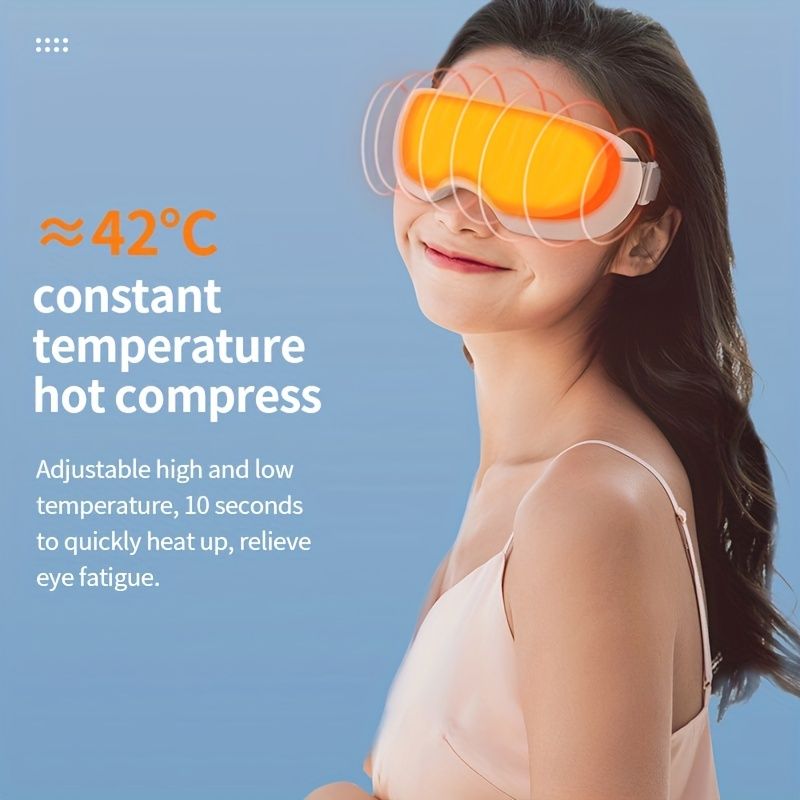 Steam Eye Massager With Heat; Smart Eye Massager For Relieve Eye Strain Dry Eye Dark Circle; Electric Eye Care Device 7DAY'S
