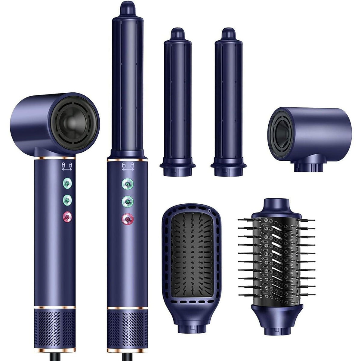 Professional Hair Dryer Brush 110000RPM High Speed Hair Dryer 5 In 1 Hair Styler Hot Air Brush Negative Ions Blow Dryer Brush Automatic Curling Iron Air Curler Uncle LOL