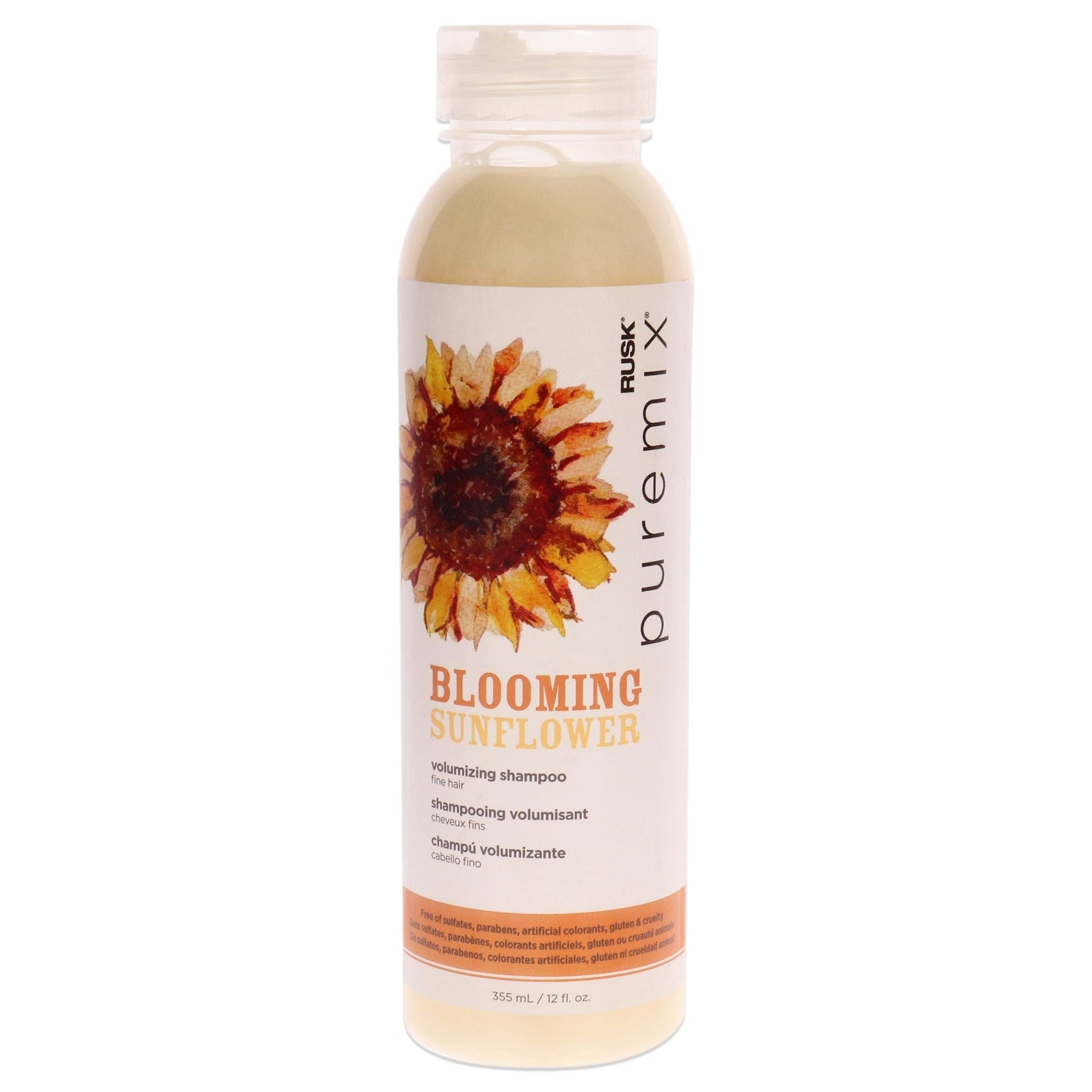 Puremix Blooming Sunflower Volumizing Shampoo - Fine Hair by Rusk for Unisex - 12 oz Shampoo EasyOptionXY