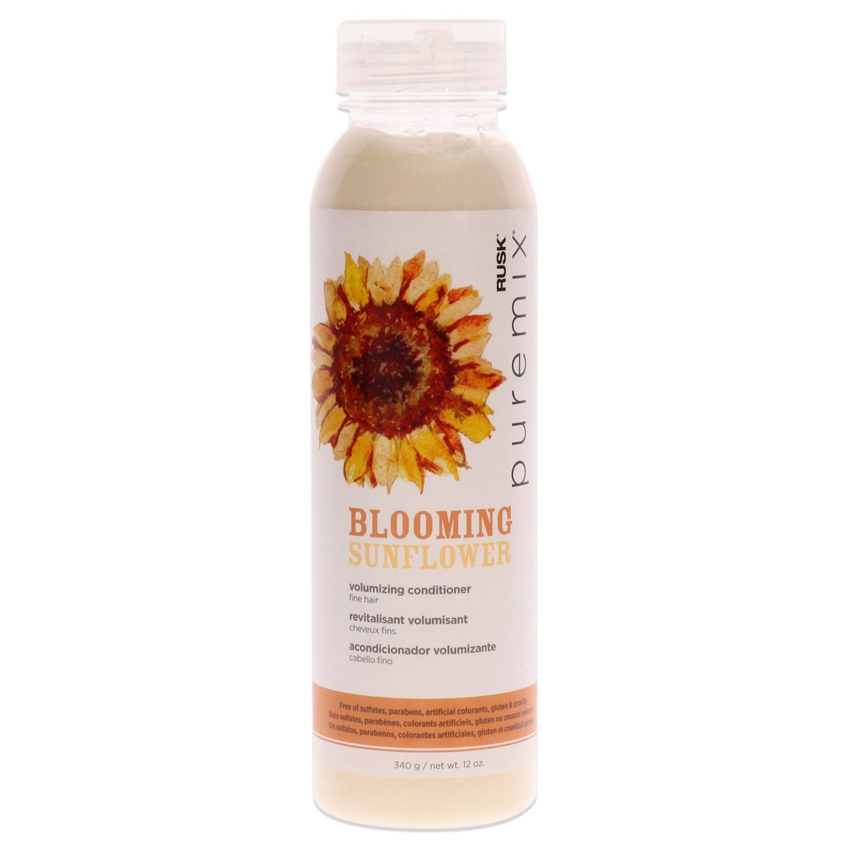 Puremix Blooming Sunflower Volumizing Conditioner - Fine Hair by Rusk for Unisex - 12 oz Conditioner EasyOptionXY