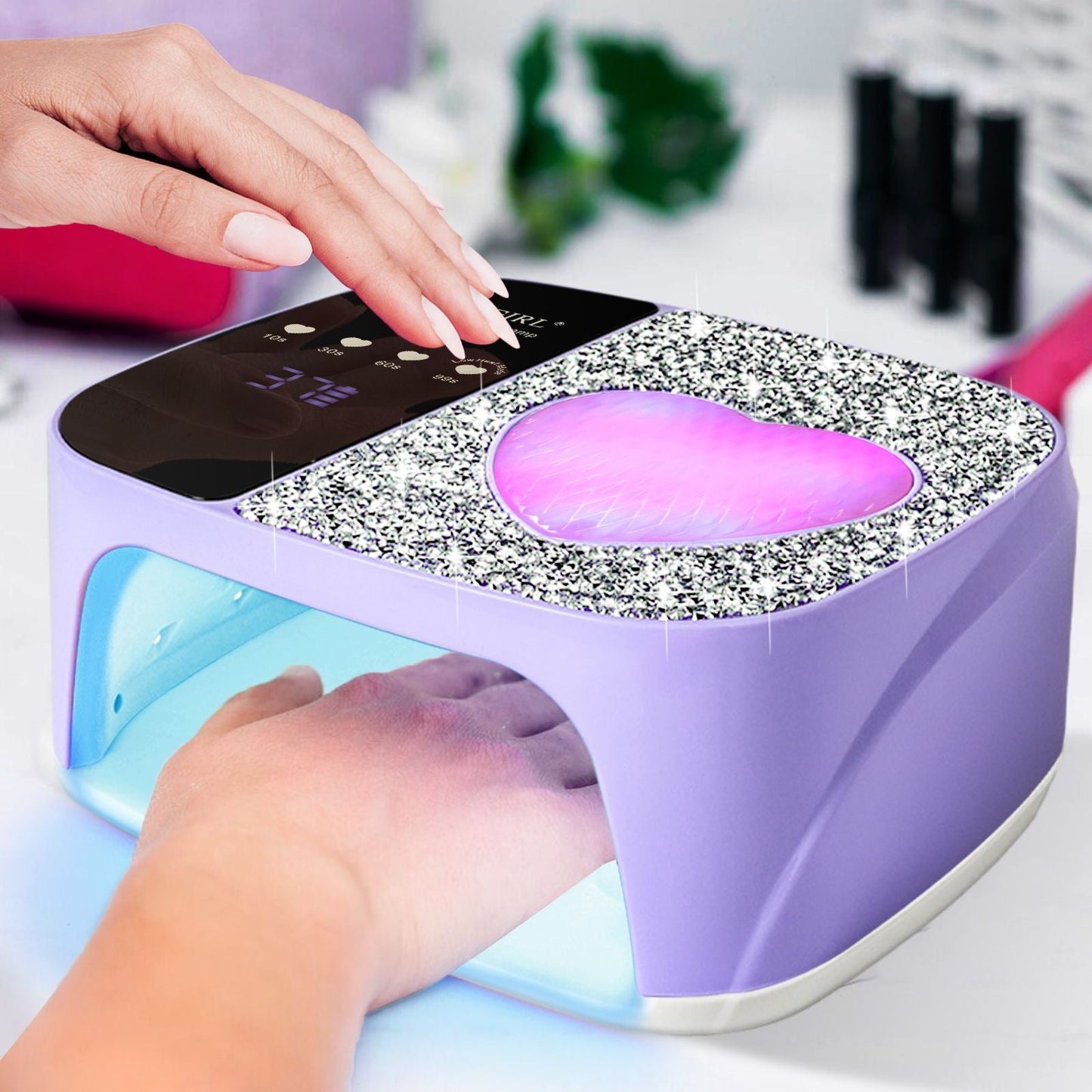 LimeGirl Cordless Nail Dryer for Gel Polish, UV LED Nail Lamp with Fast Curing UV Light & 4 Timer Settings, Portable Rechargeable Gel Lamp Nail Art Tool for Manicure Pedicure at Home & Salon 7DAY'S