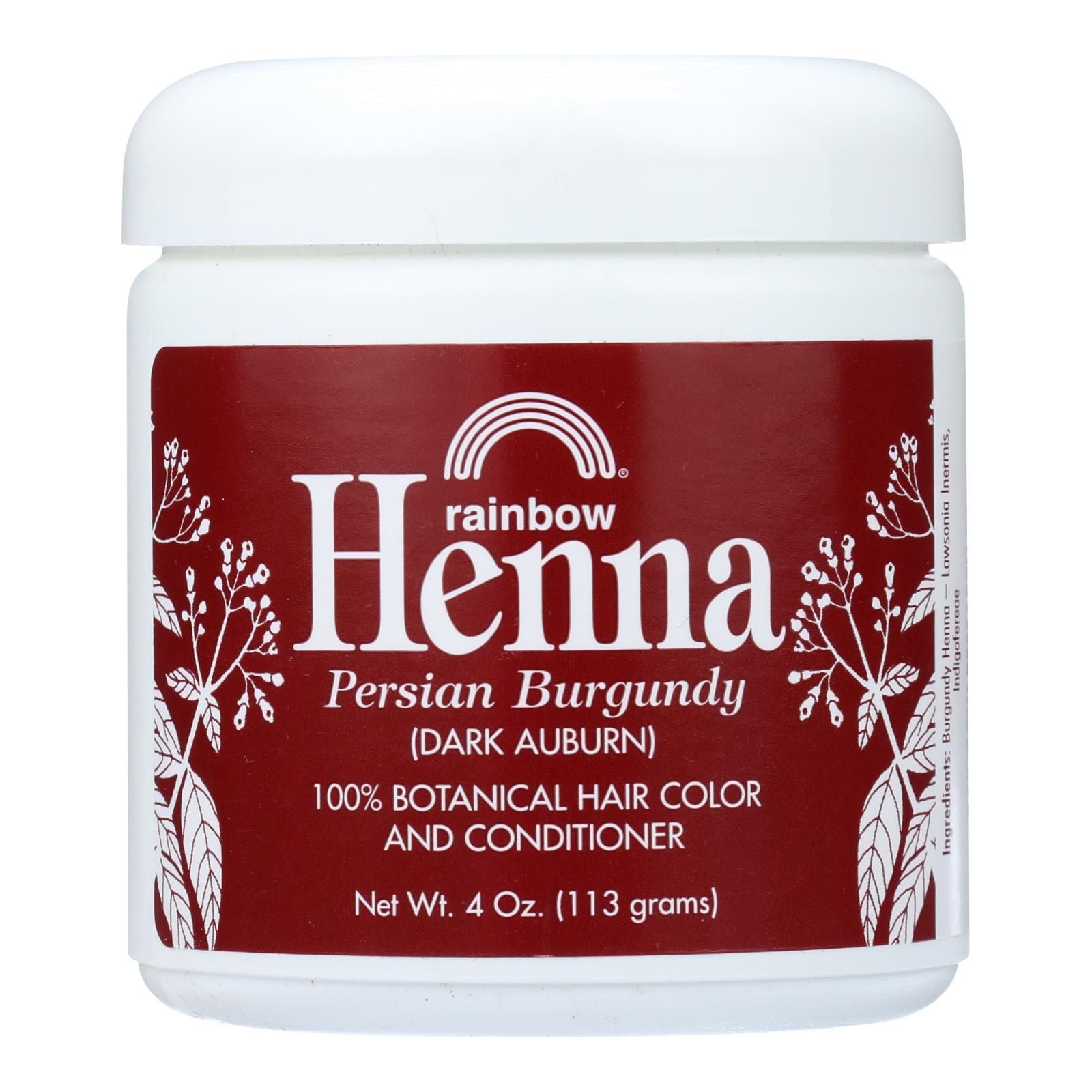 Rainbow Research Henna Hair Color And Conditioner Persian Burgundy Dark Auburn - 4 Oz EasyOptionXY