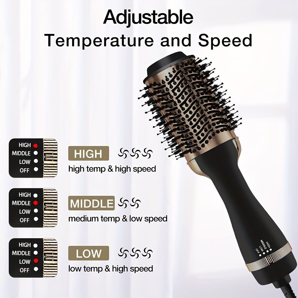1000W Hot Air Brush and One-Step Hair Dryer with Volumizer - Soft Touch Pink Styler for Smooth and Shiny Hair - Perfect Gift for Hair Curler and Straightener Uncle LOL