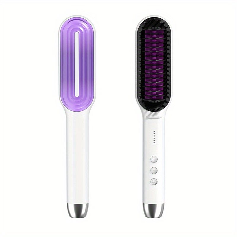 Professional Hair Straightener Brush Electric Straightening Beard Comb Electric Straightening Beard Comb Hairdressing Tool With 5-speed Temperature Control Uncle LOL