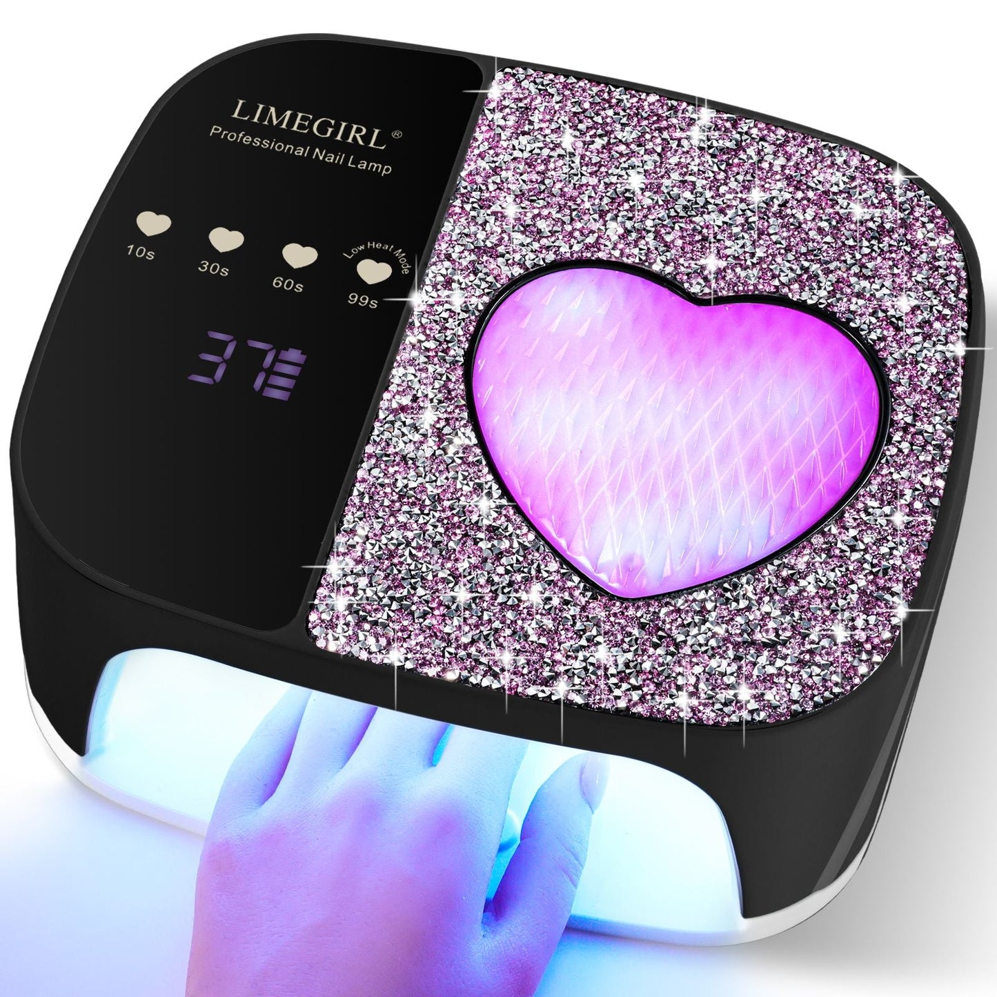 LimeGirl Cordless Nail Dryer for Gel Polish, UV LED Nail Lamp with Fast Curing UV Light & 4 Timer Settings, Portable Rechargeable Gel Lamp Nail Art Tool for Manicure Pedicure at Home & Salon 7DAY'S
