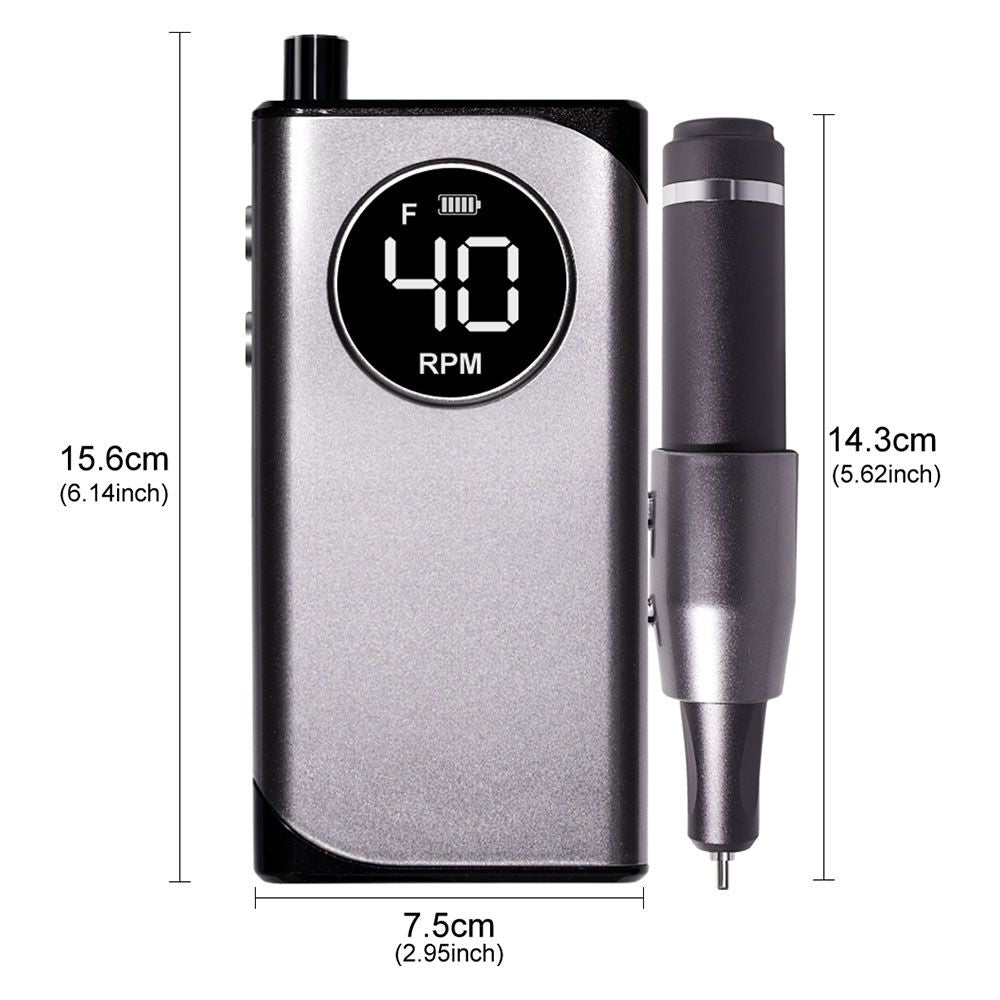 40000RPM Nail Drill Machine Electric Portable Nail File Rechargeable Nail Sander for Gel Nails Polishing For Home Manicure Salon 7DAY'S
