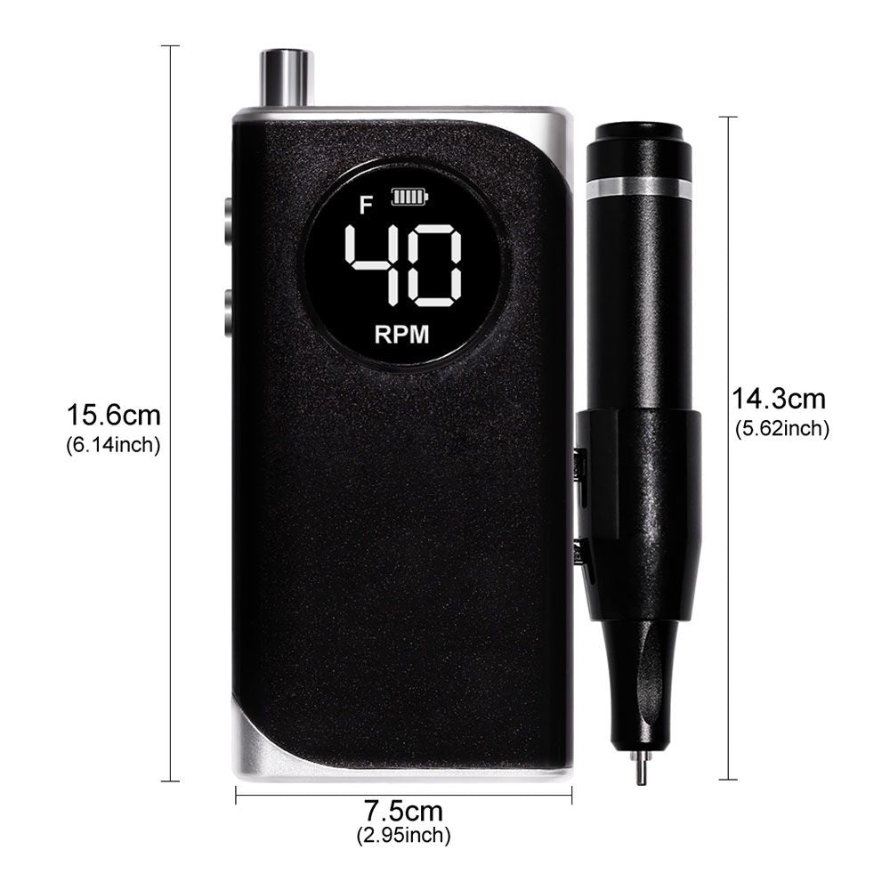 40000RPM Nail Drill Machine Electric Portable Nail File Rechargeable Nail Sander for Gel Nails Polishing For Home Manicure Salon 7DAY'S