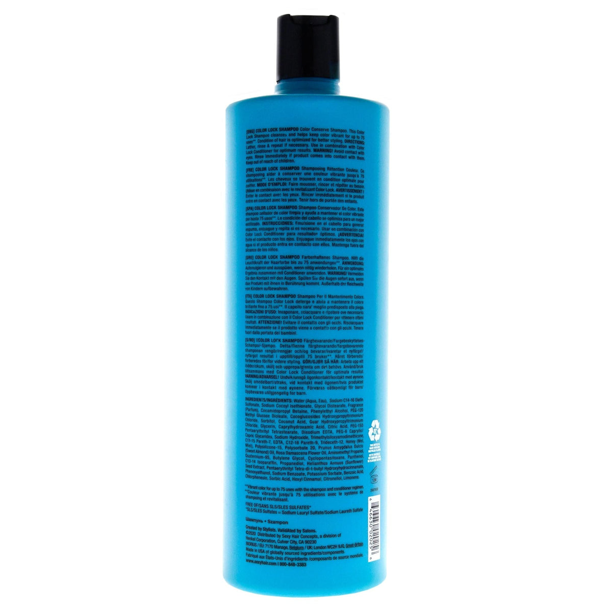 Sexy Hair Healthy Color Lock Shampoo by Sexy Hair for Unisex - 33.8 oz Shampoo EasyOptionXY