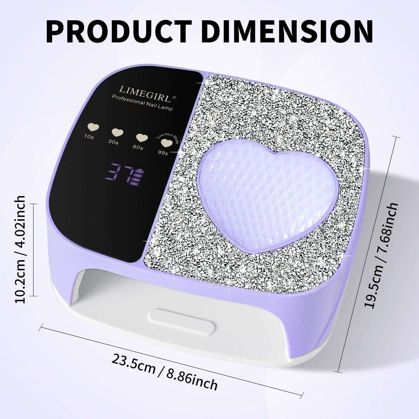 LimeGirl Cordless Nail Dryer for Gel Polish, UV LED Nail Lamp with Fast Curing UV Light & 4 Timer Settings, Portable Rechargeable Gel Lamp Nail Art Tool for Manicure Pedicure at Home & Salon 7DAY'S