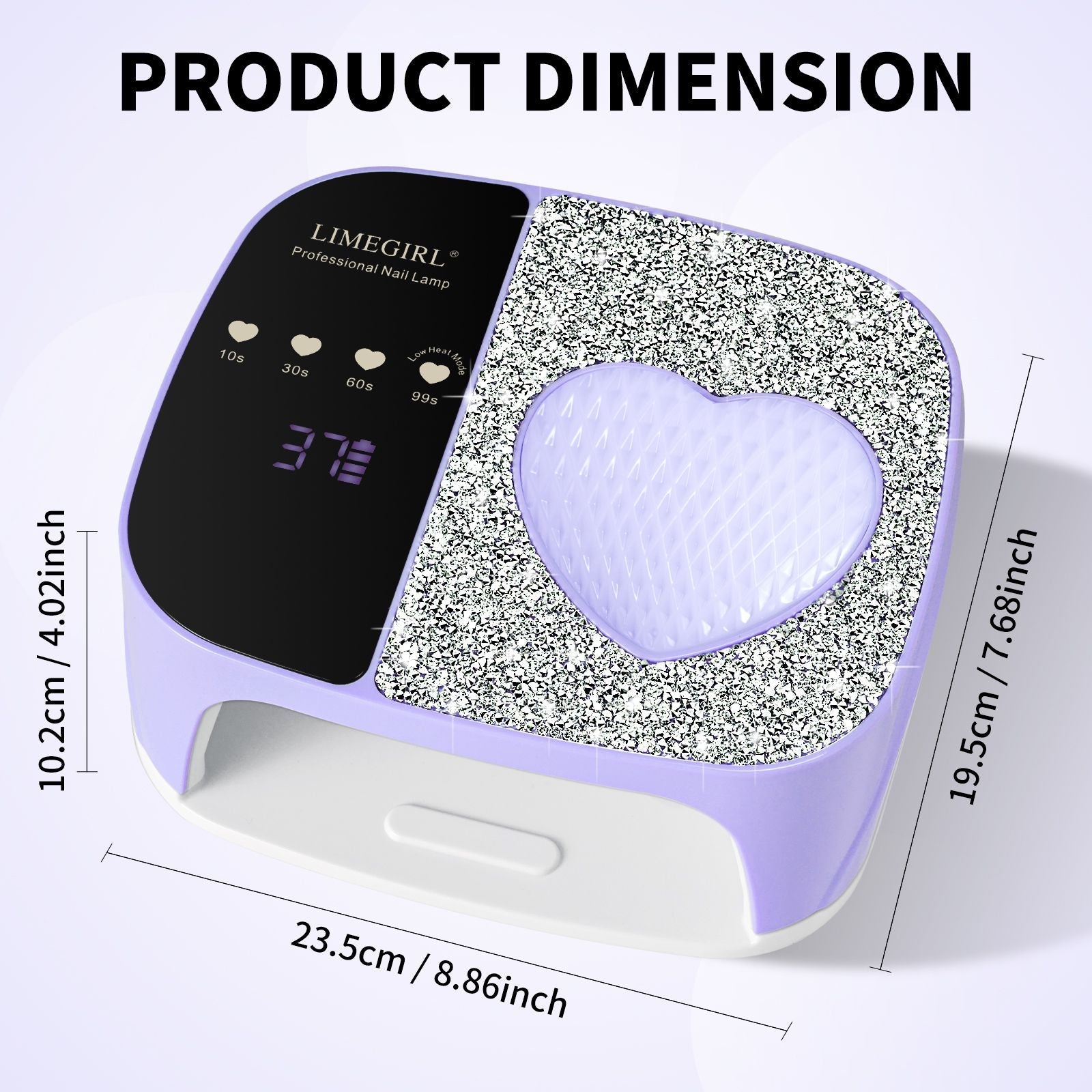 LimeGirl Cordless Nail Dryer for Gel Polish, UV LED Nail Lamp with Fast Curing UV Light & 4 Timer Settings, Portable Rechargeable Gel Lamp Nail Art Tool for Manicure Pedicure at Home & Salon 7DAY'S
