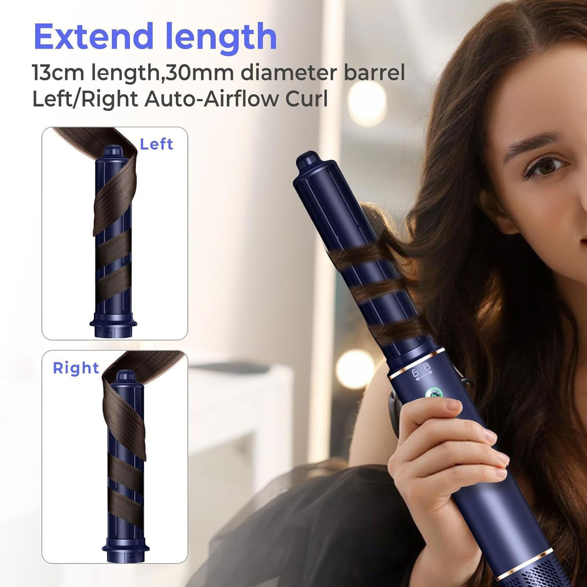 Professional Hair Dryer Brush 110000RPM High Speed Hair Dryer 5 In 1 Hair Styler Hot Air Brush Negative Ions Blow Dryer Brush Automatic Curling Iron Air Curler Uncle LOL