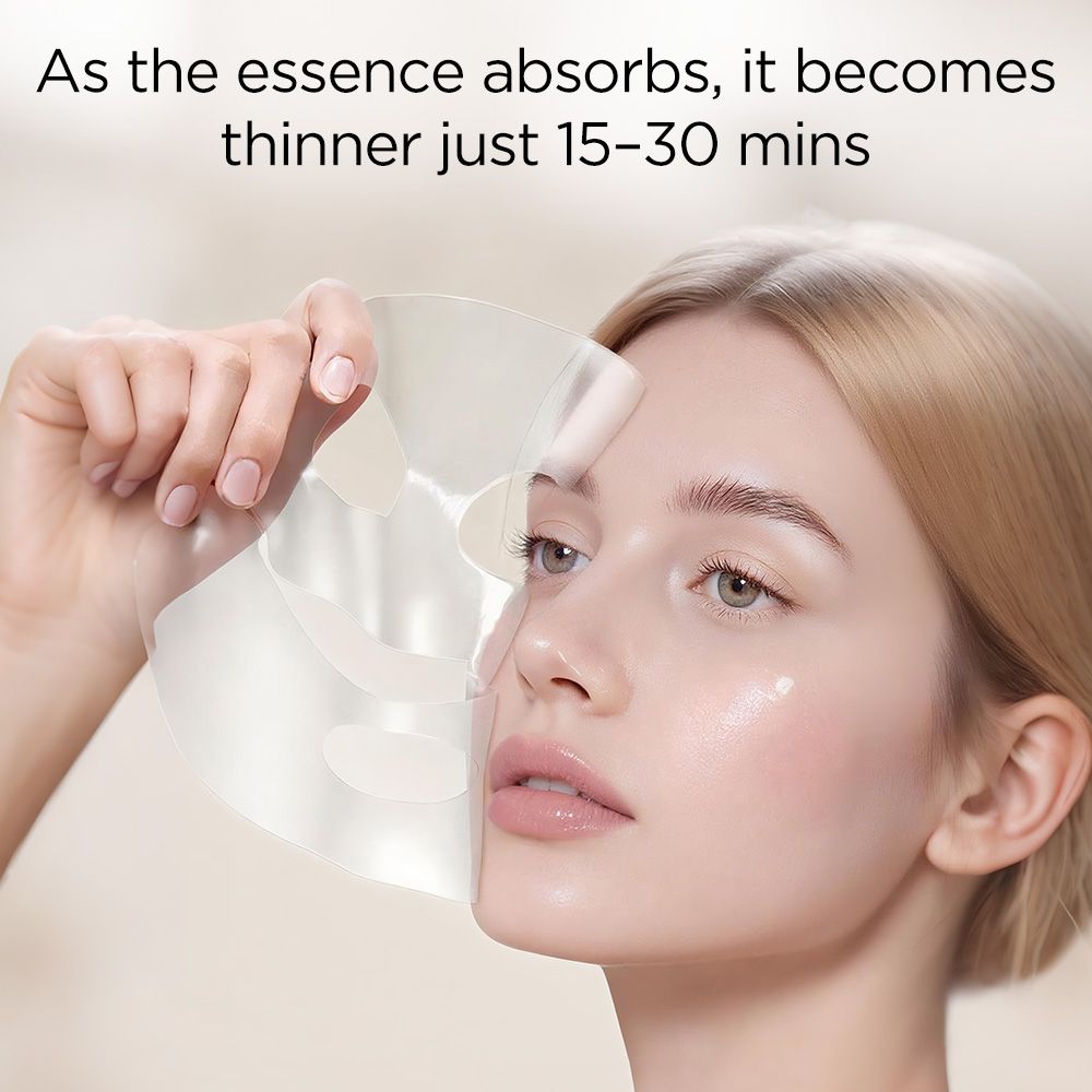 5 SHEETS/BOX Deep Collagen Anti Wrinkle Lifting Mask Pink to Transparent Collagen Mask Skincare Facial Masks for Women Skin Care Deep Hydration Daily Care 7DAY'S