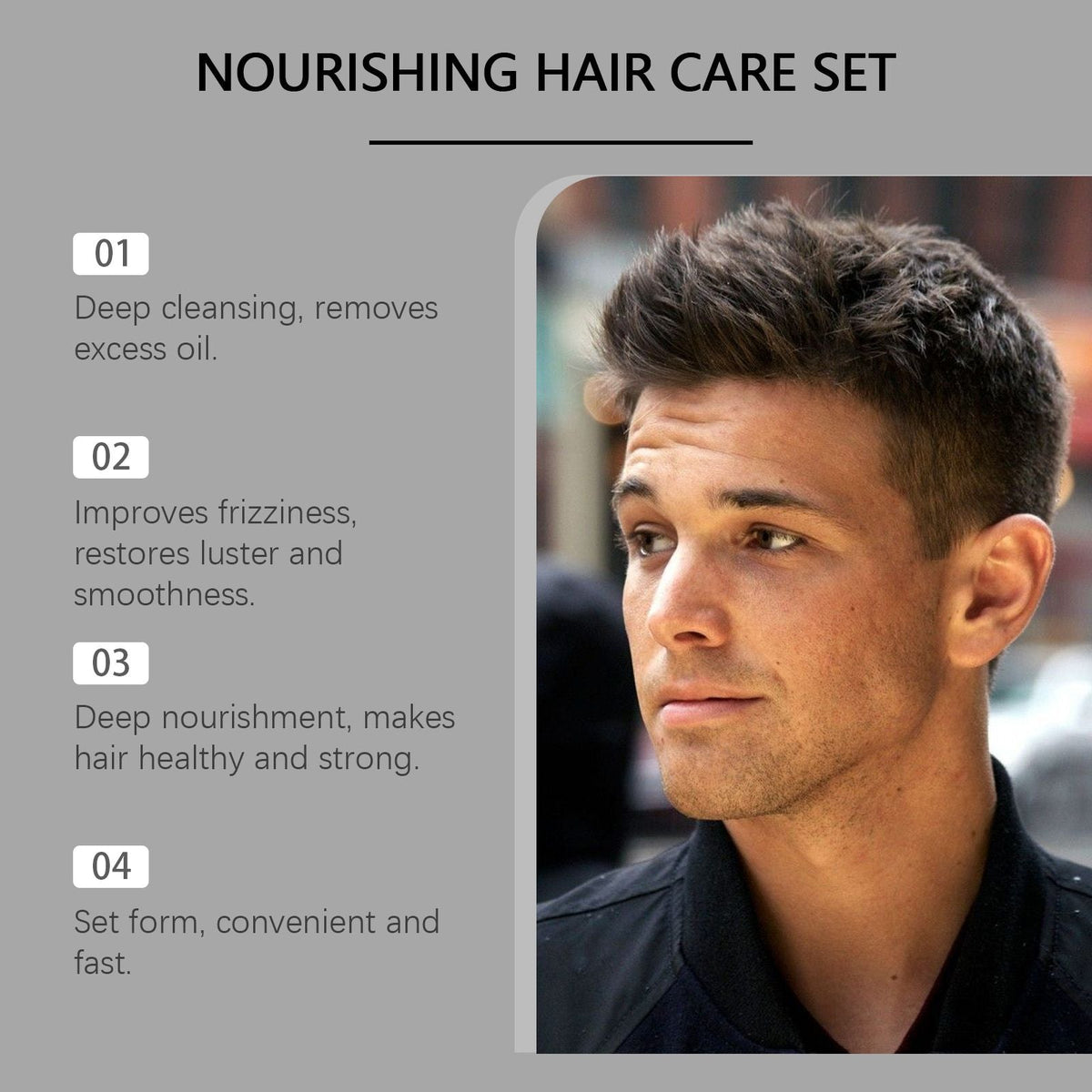 Men Curly Coily Hair Shampoo & Conditioner Set, Frizz Tamer Ultra Nourishing Hair Care Kit with Macadamia Shea Butter Coconut Oil, Deep Moisturizing Strengthen Dry Frizzy Wavy Hair, 237ml*2 Citrus Sce Uncle LOL