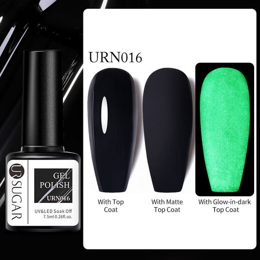 UR SUGAR Luminous Gel Top Coat Semi Permanent Glow In Dark Fluorescent Soak Off UV LED Color Gel Nail Varnish Nails for Manicure 7DAY'S