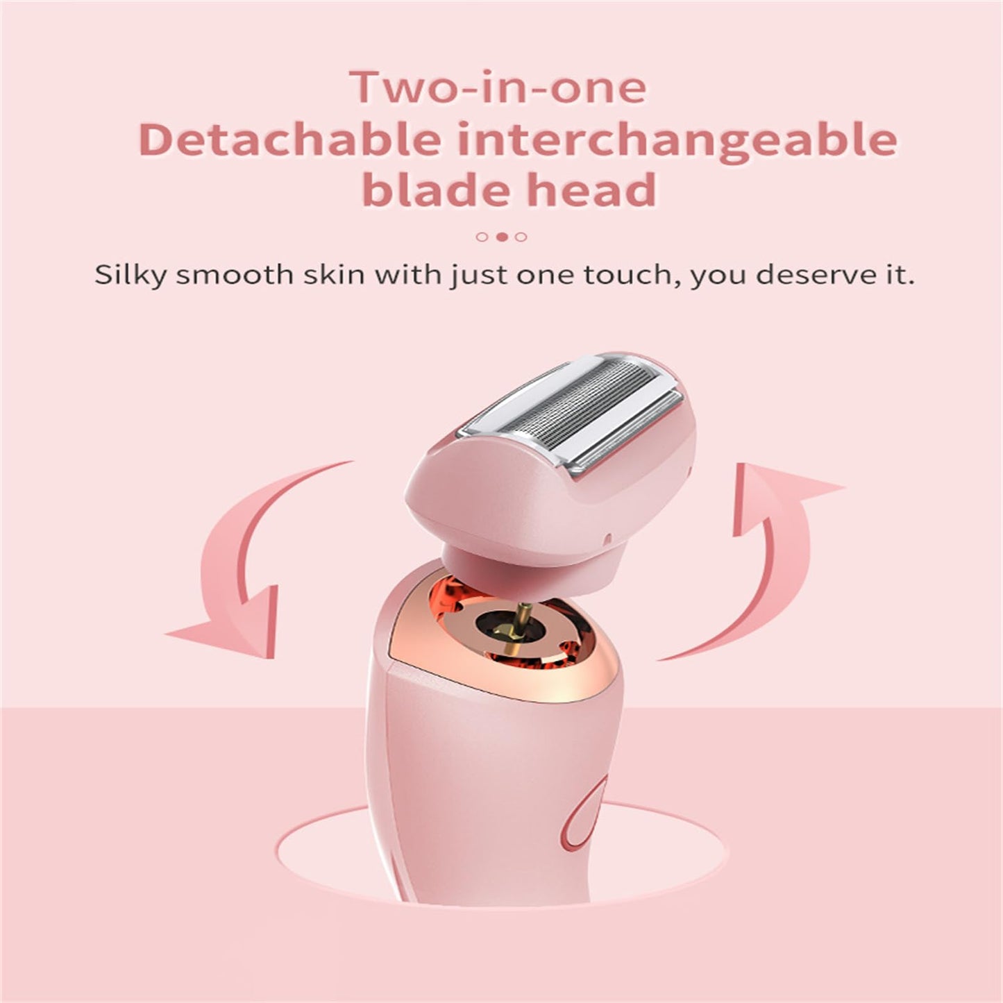 Dusk Collection Razor, Razors for Teens Girls Beginners, Smooth Shave Pro, Electrics Razors for Woman, Electric Shavers for Women, 2 in 1 Wet & Dry Electric Waterproof Razor, Removable Head (Blue) 7DAY'S
