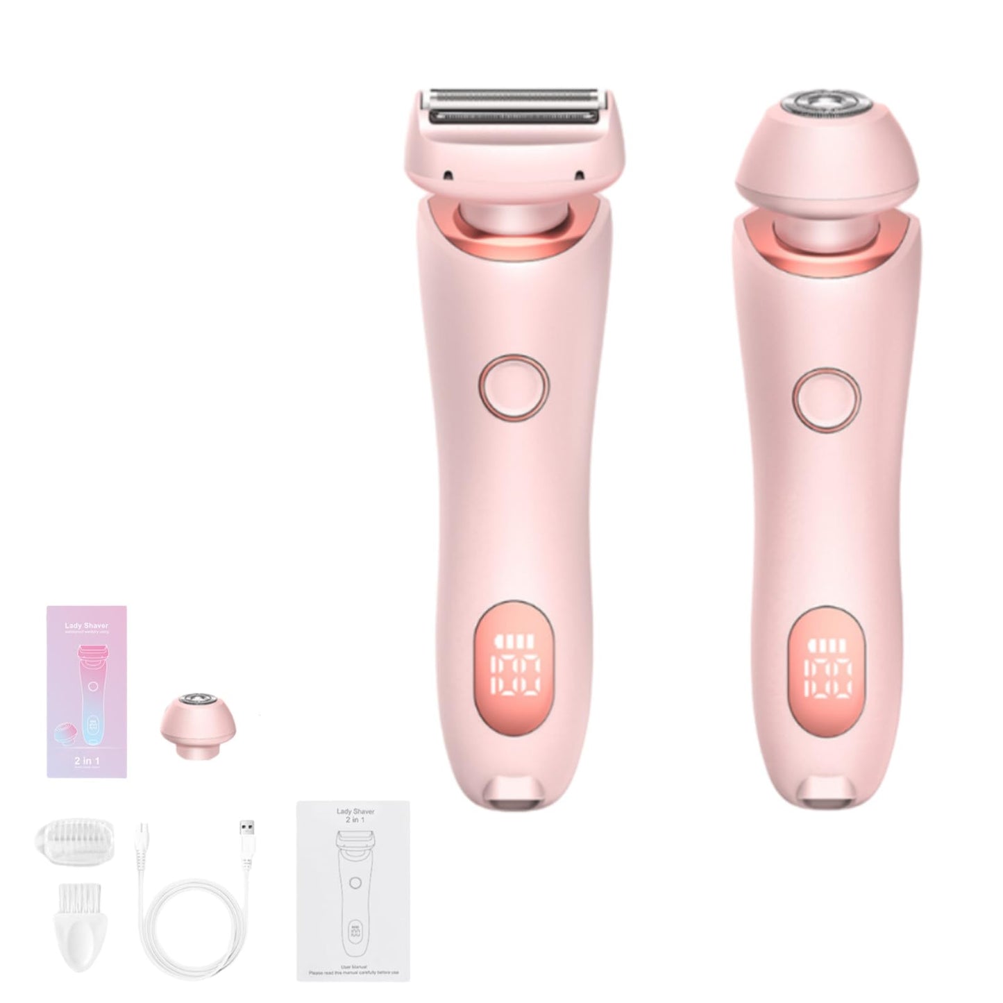 Dusk Collection Razor, Razors for Teens Girls Beginners, Smooth Shave Pro, Electrics Razors for Woman, Electric Shavers for Women, 2 in 1 Wet & Dry Electric Waterproof Razor, Removable Head (Blue) 7DAY'S