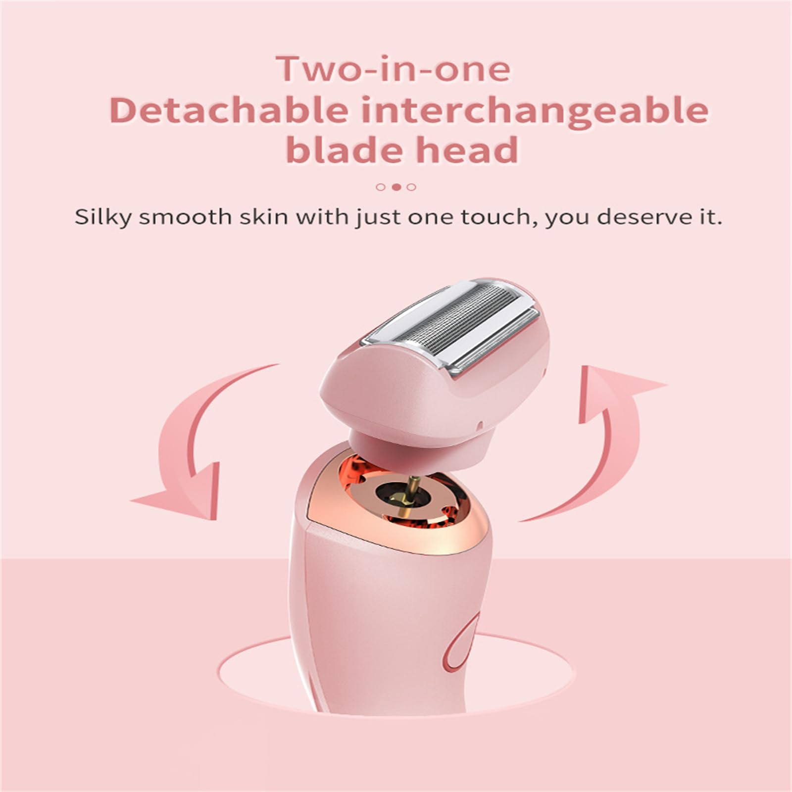 Dusk Collection Razor, Razors for Teens Girls Beginners, Smooth Shave Pro, Electrics Razors for Woman, Electric Shavers for Women, 2 in 1 Wet & Dry Electric Waterproof Razor, Removable Head (Blue) 7DAY'S