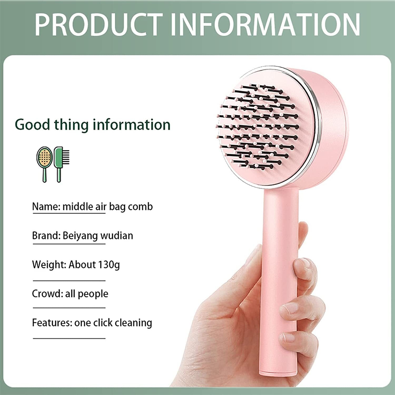 CN 3D Air Cushion Massager Brush: Retractable Bristles, Self-Cleaning, Anti-Static Sell My Stuff