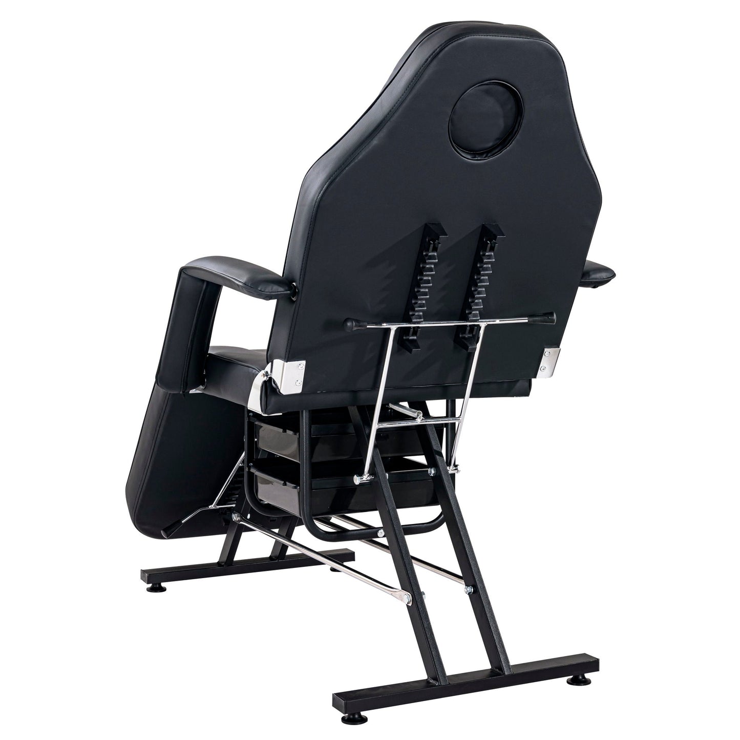 72.8" Massage Salon Tattoo Chair With Two Trays Esthetician Bed With Hydraulic Stool, Multi-Purpose 3-Section Facial Bed Table, Adjustable Beauty Barber Spa Beauty Equipment HouseOfZazla