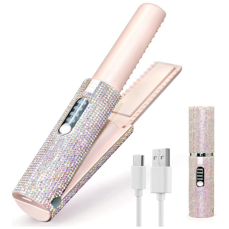 Rechargeable Portable USB Hair Straightener Elyvora LLC