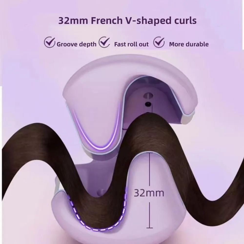 Hair Curling Iron 32mm Deep Wave Hair Curler 4 Temperature Adjustable Fast Heating Crimping Iron Styler Wand For All Hair Style Elyvora LLC