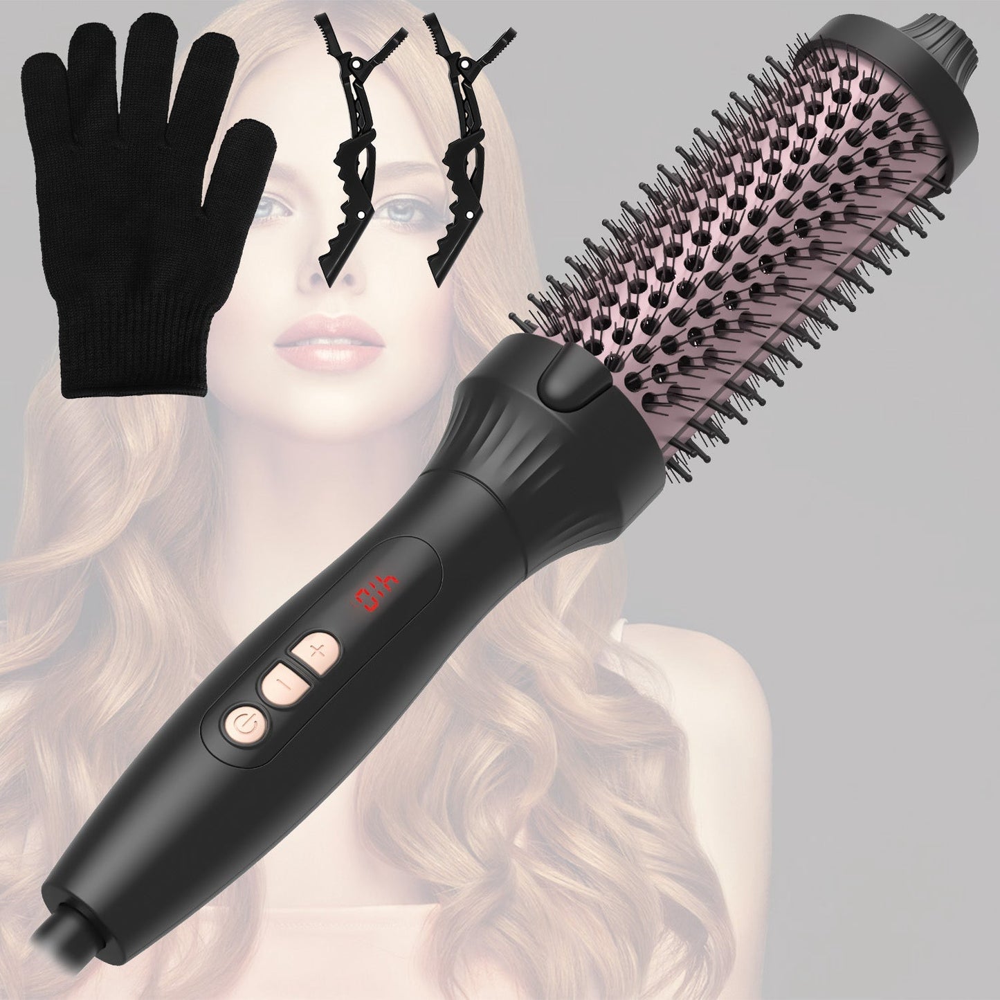3 In 1 Thermal Brush Hair Curler Brush Hair Curler Straightener with 10 Heating Levels 30S Fast Heating Fit for All Hair Types for Home Travel GBruno Store