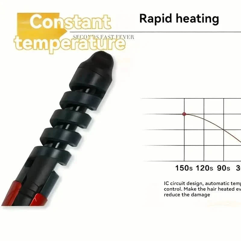Easy-to-Use Spiral Hair Curler - Anti-Scald, Wave & Curl Maker DailySale