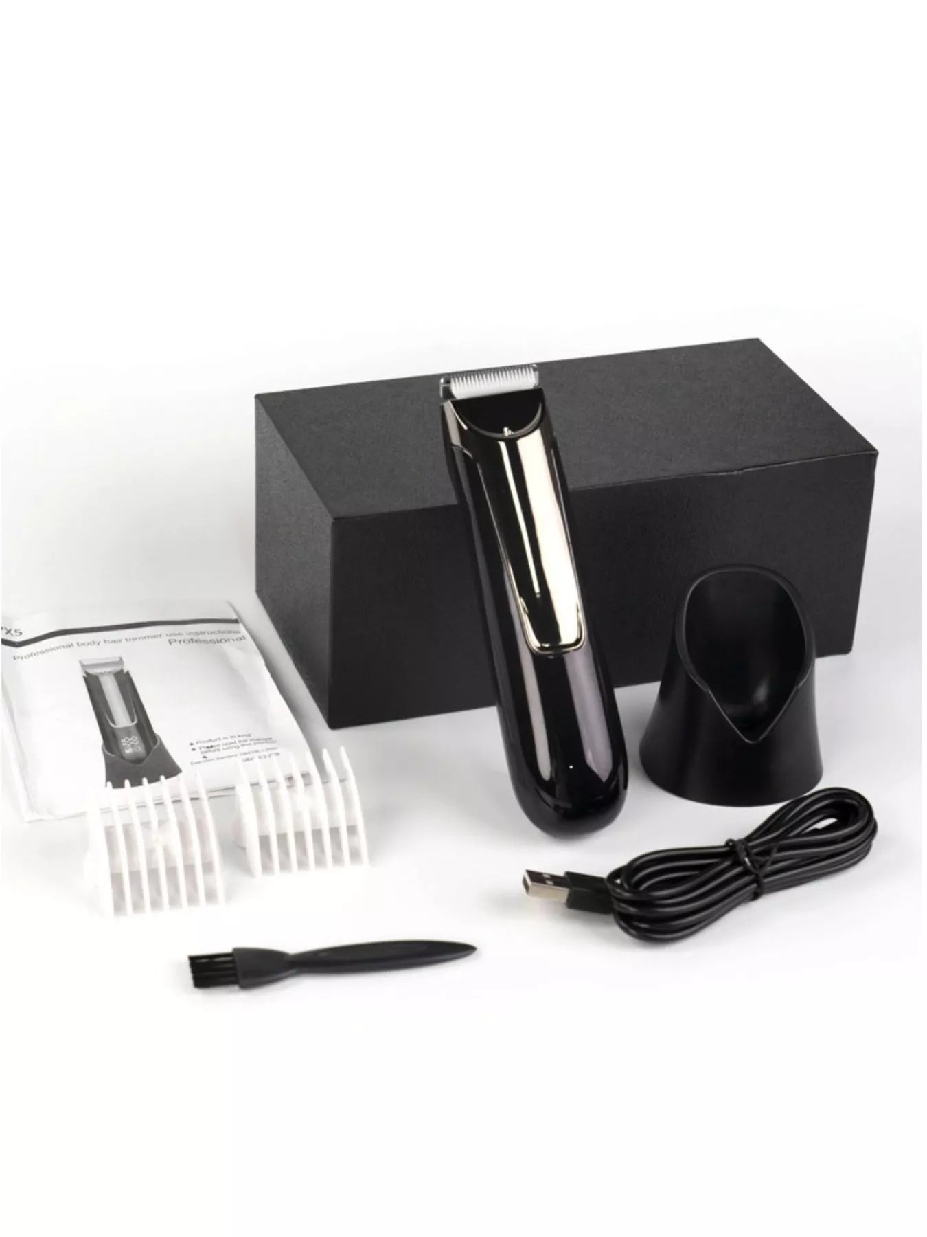 Men's Waterproof Electric Trimmer with LCD & Dock Charging Unique Oils