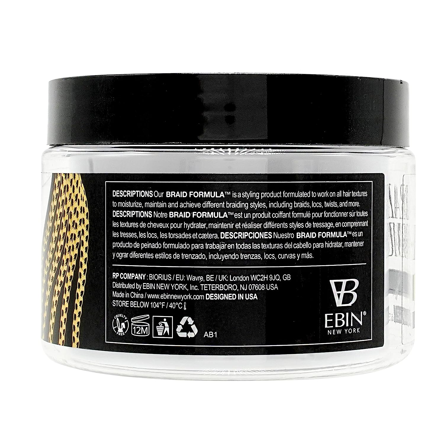 EBIN New York Braid Formula Conditioning Gel, Super Hold, 11 oz VIP Extensions