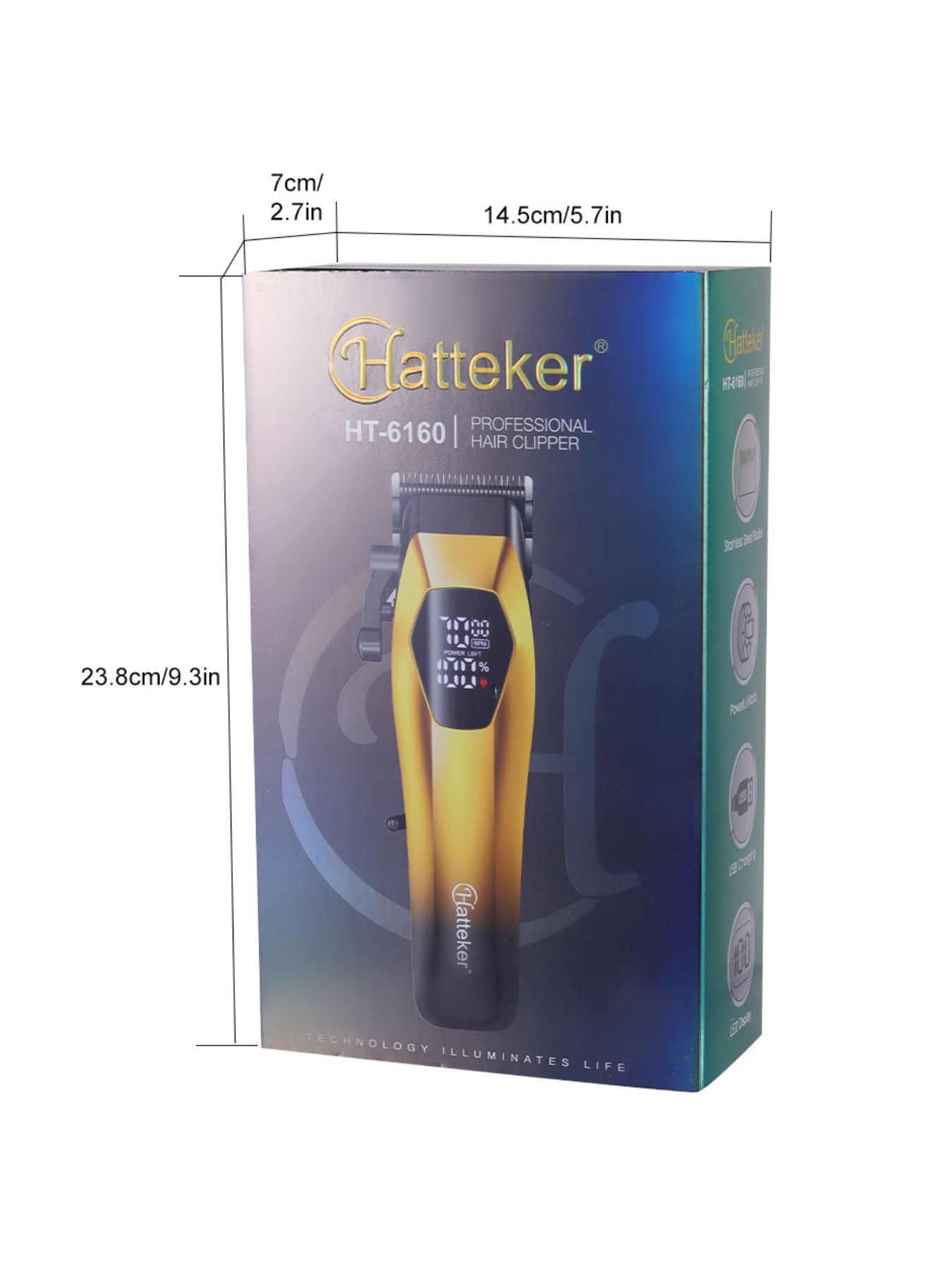 Cordless Hair Clipper with LED Display Unique Oils