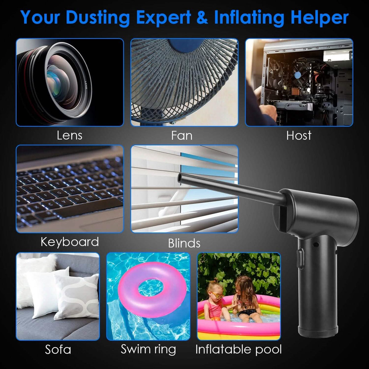 Electric Cordless Air Duster Blower for Computer Keyboard DailySale