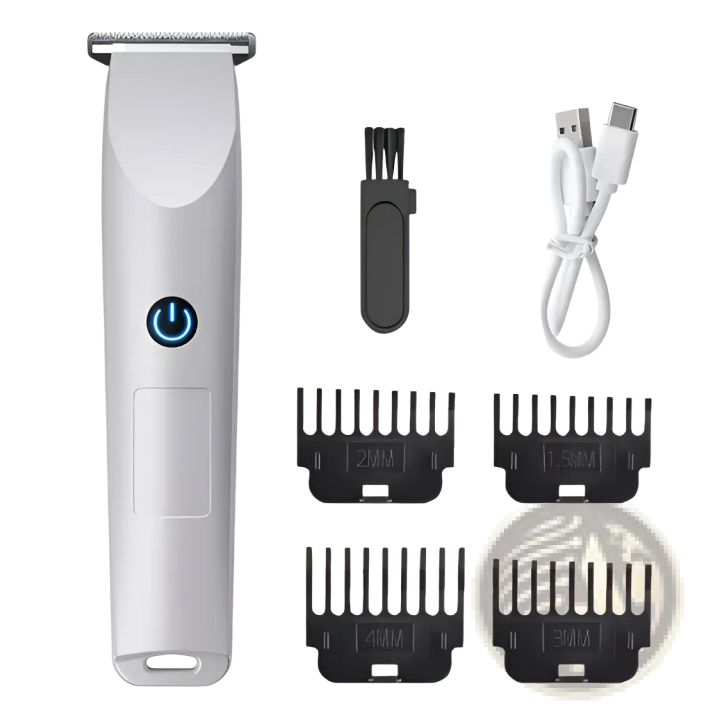 Electric Hair Clippers Cordless Beard Trimmer White ARBA Global