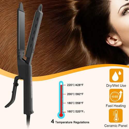 Electric Hair Straightener with 4 Temperature Adjustment DailySale