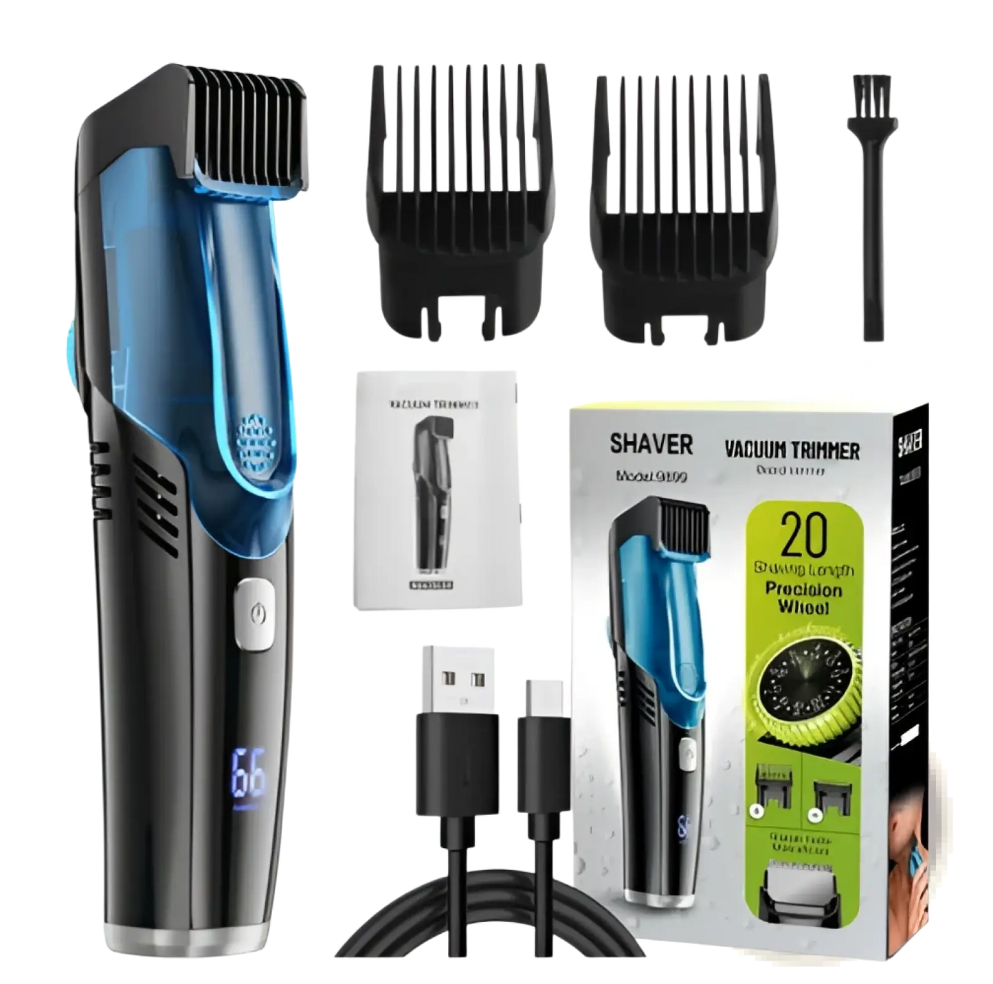 Electric Hair Trimmer with Vacuum and Digital Display ARBA Global
