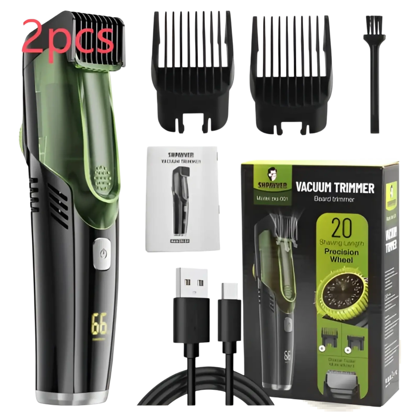 Electric Hair Trimmer with Vacuum and Digital Display ARBA Global